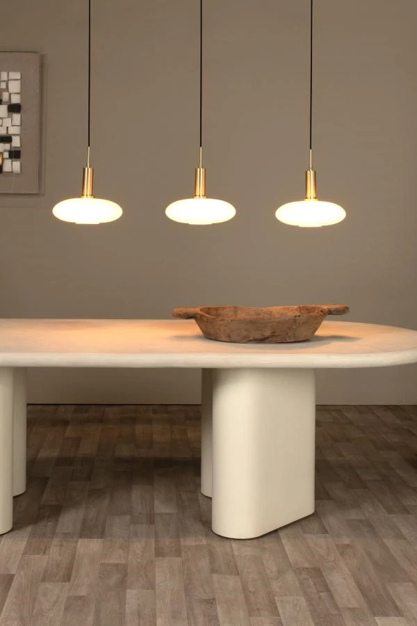 Lucide SINGALA - Lámpara colgante - 3xE27 - Oro mate / Latón - ambiente 1